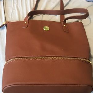 Joy mangano tote with small clutch